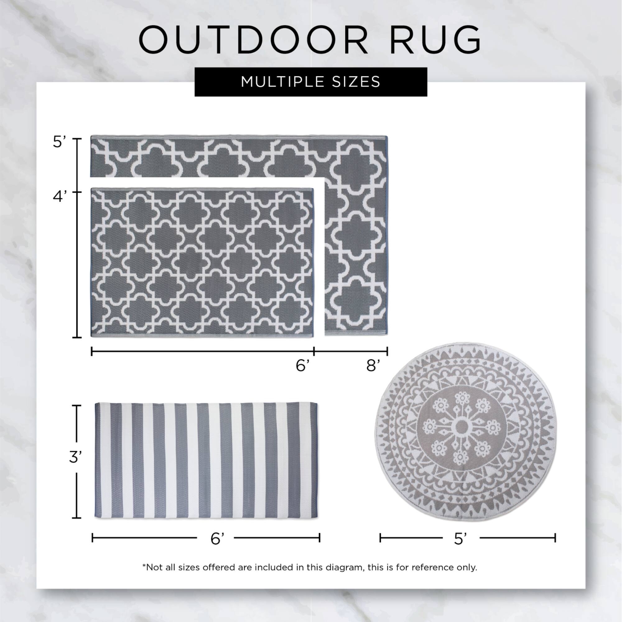 DII® Multi Tone Striped Outdoor Rug